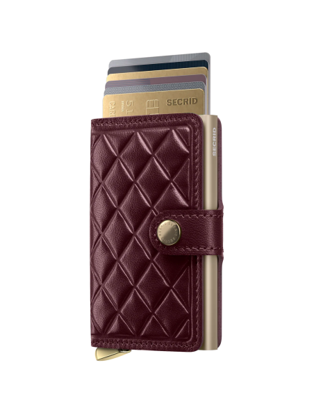 Secrid Cartera Premium Miniwallet Emboss Diamond Bordeaux+