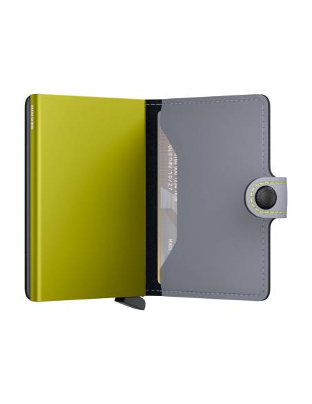 Secrid Cartera Miniwallet Matte Grey & Lime