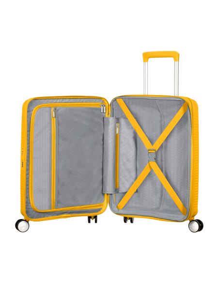 American Tourister SOUNDBOX Spinner Suitcase (4 wheels) 55cm Yellow