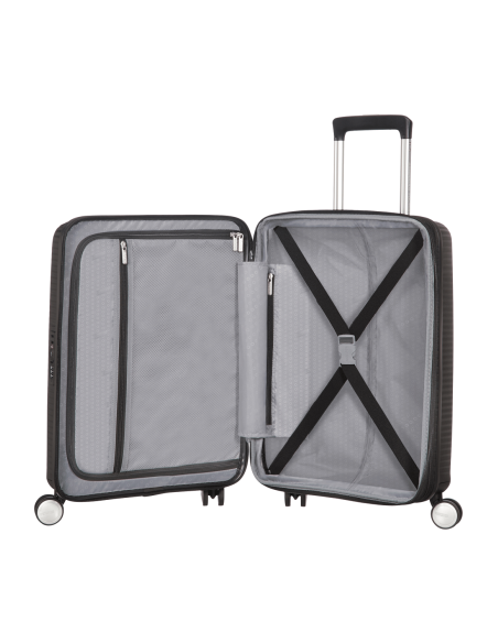 Mala de viagem American Tourister SOUNDBOX Spinner (4 rodas) 55cm Preta
