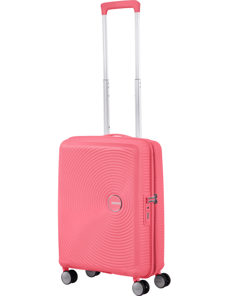 Mala de viagem American Tourister SOUNDBOX Spinner (4 rodas) 55cm Coral Beijado pelo Sol