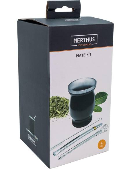 Kit de Mate con Vaso de Doble Pared de Acero Inoxidable de 250 ml + dos Bombillas Pipas para Mate con cepillo limpiador