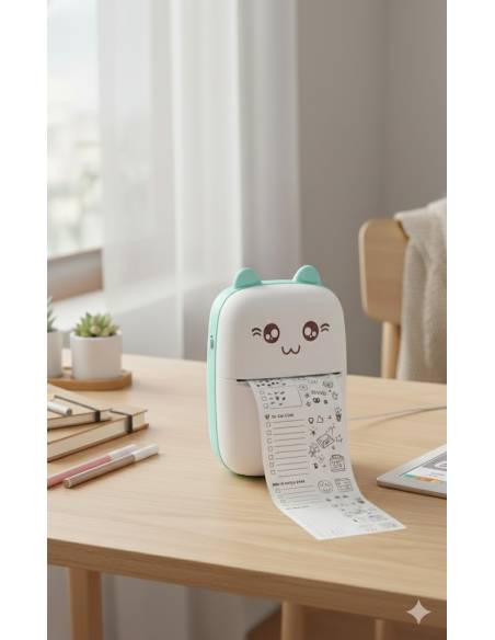 Mini Impresora Gato Térmica Bluetooth | Color Azul