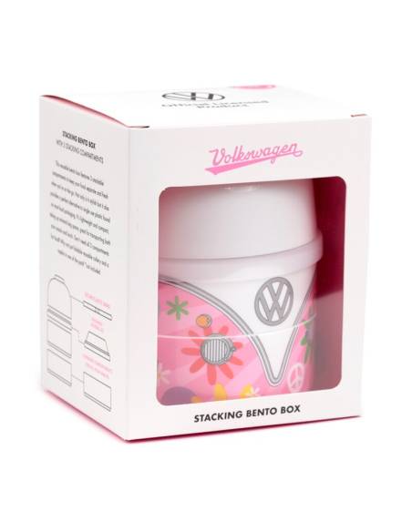 Fiambrera Táper Redondo con Compartimentos Caravana Volkswagen VW T1 Camper Love