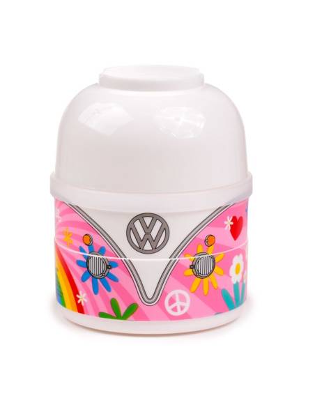 Fiambrera Táper Redondo con Compartimentos Caravana Volkswagen VW T1 Camper Love