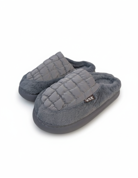 Chinelos acolchoados | Cor Cinza