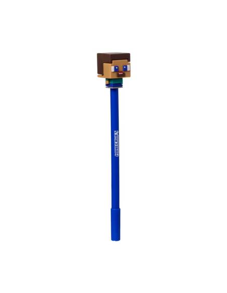 Bolígrafo Borrable Inkredible con Tope de Silicona Chibi de Minecraft