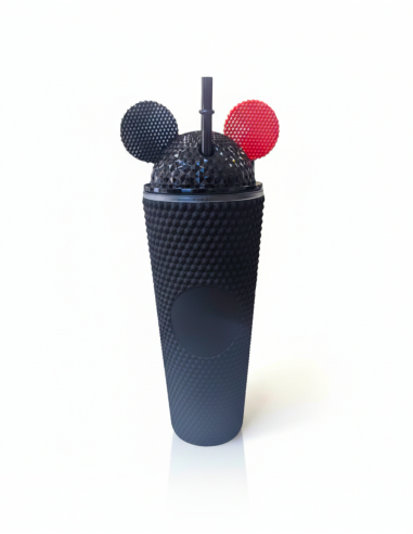 Vaso Orejas con pajita 720ML (Negro y...