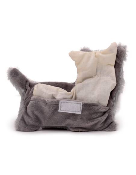 Peluche Térmico de Semillas para Microondas Perro Schnauzer