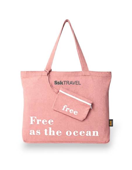 Bolso Tote Bag SSK Travel "Free as the Ocean" Rosa