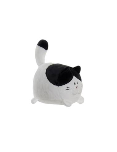 Peluche de Gato Kawaii Blanco/Negro 12cm