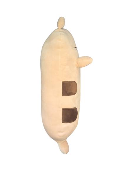 Peluche de Gato Kawaii Gary Beige/Marron Rayado 45 cm