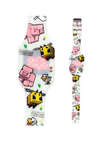 RELOJ DIGITAL MINECRAFT SILICONA...