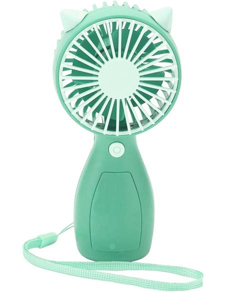 MINI VENTILADOR MANO OREJAS VERDE