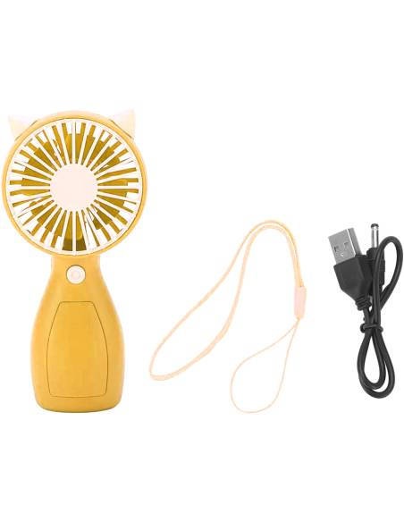 MINI VENTILADOR MANO OREJAS VERDE 12