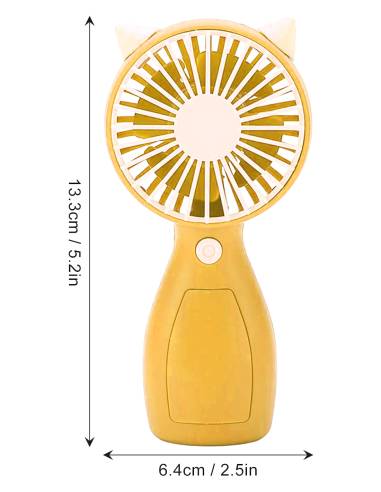 MINI VENTILADOR MANO OREJAS VERDE 12