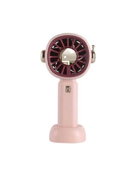 MINI VENTILADOR BASE CARGA METALICO HEAT ROSA