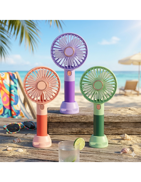 MINI VENTILADOR CON BASE CARGA HEAT VERDE