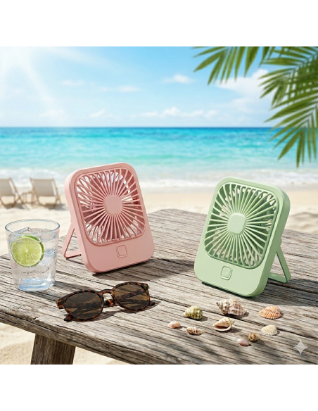 MINI VENTILADOR SOBREMESA VERDE