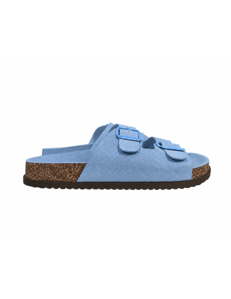 Zapatillas / Chanclas / Sandalias con suela gruesa y hebilla / tallas 36 a 41 (Azul)