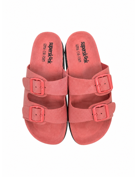 copy of Slipper/Flip-flop with thick sole 3 strips (Pink)
