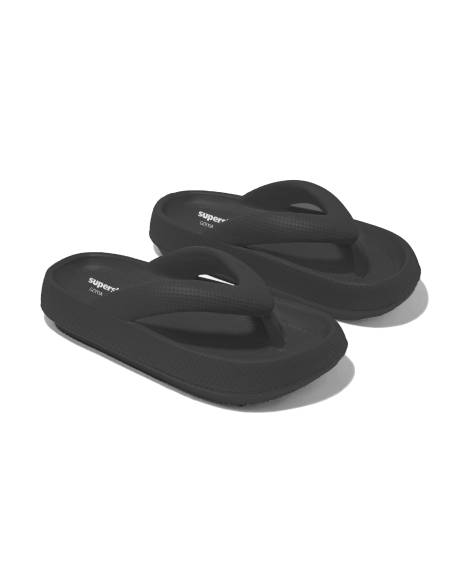 Zapatillas / Chanclas con suela gruesa / tallas 36 a 45 (Negras)