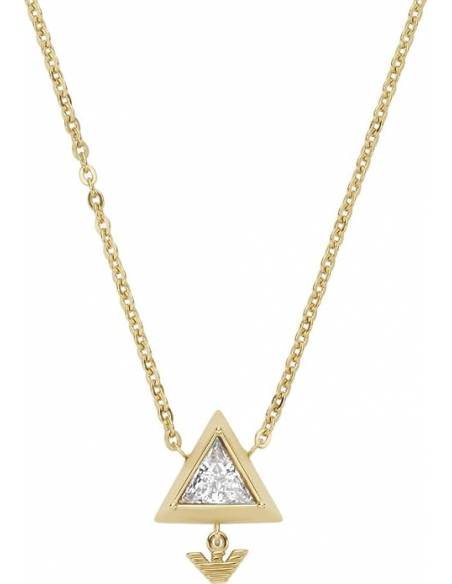 Collar de mujer Emporio Armani EGS2898710 en acero dorado con colgante triangular