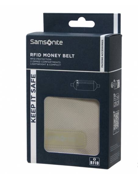 Accesorio de viaje Samsonite | Cinturón porta dinero con RFID | Color Eclipse Grey