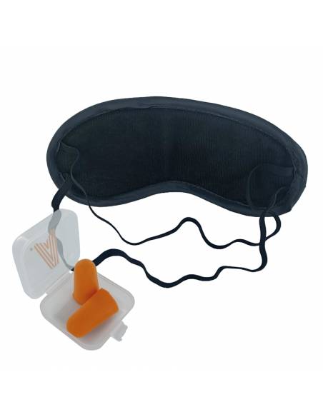Set de antifaz suave + tapones reutilizables para los oídos