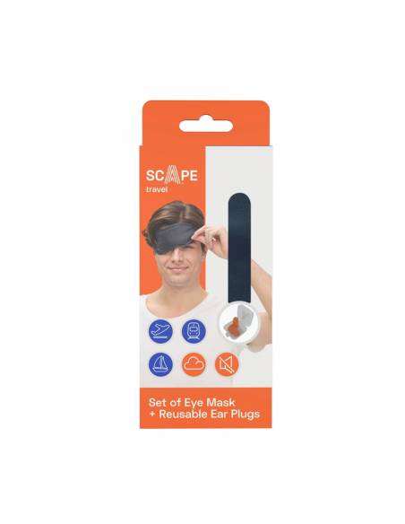 Set de antifaz suave + tapones reutilizables para los oídos