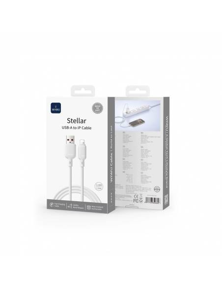 Cable Stellar 2.1 A USB-A a Lightning (1 m) | Color Blanco