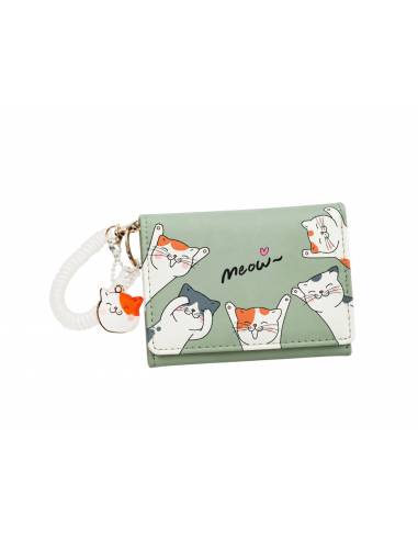 Monedero SSK Travel Verde Gatitos...