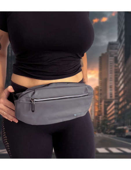 RIÑONERA URBANFEEL - COLECCIÓN JAMES - GRIS