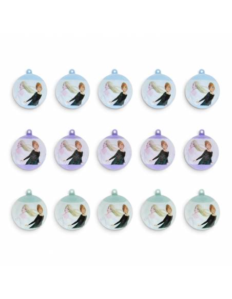 Disney Frozen Surprise Christmas Baubles Set of 15 (5 cm) – Tree Ornaments