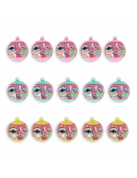 Disney Stitch Surprise Christmas Baubles Set of 15 (5 cm) – Tree Ornaments