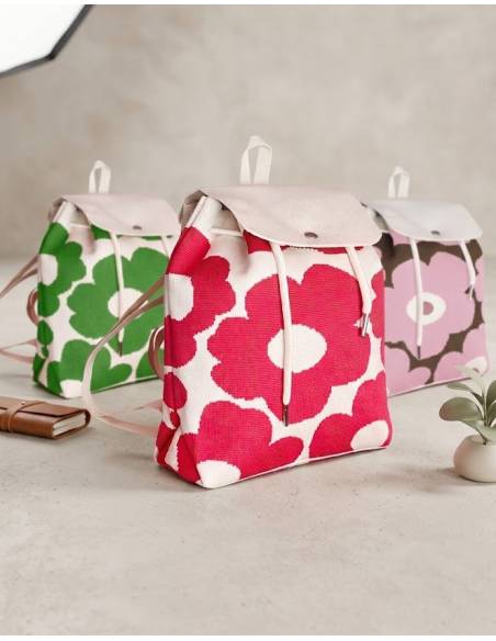 MOCHILA SSK TRAVEL - MARGARITAS MARIE - (DISPONIBLE EN ROSA, VERDE Y ROSA7MARRÓN)