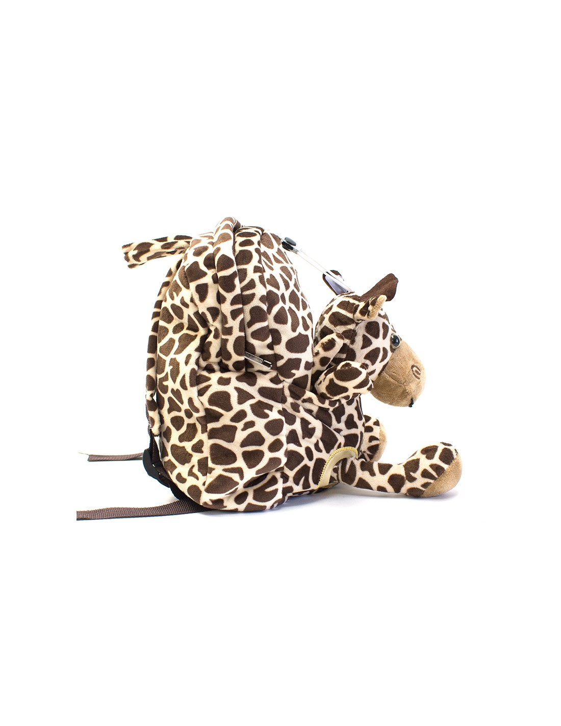 Mochila infatil con peluche jirafa | Textura extra suave