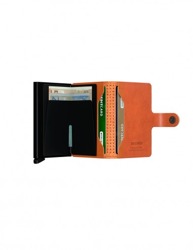 SECRID MINIWALLET PERFORATED COGNAC