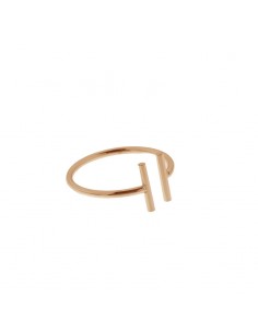 RING PARALLEL LINES ROSE GOLD