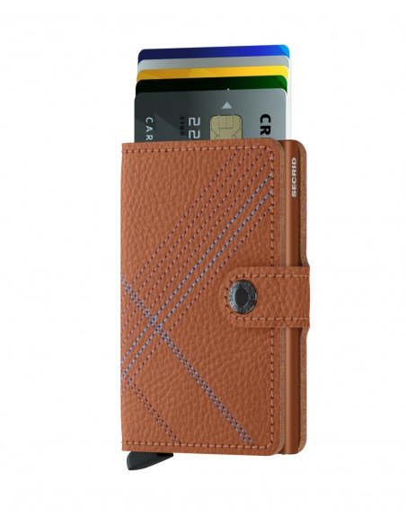 SECRID Cartera Miniwallet Stitch Linea Caramello