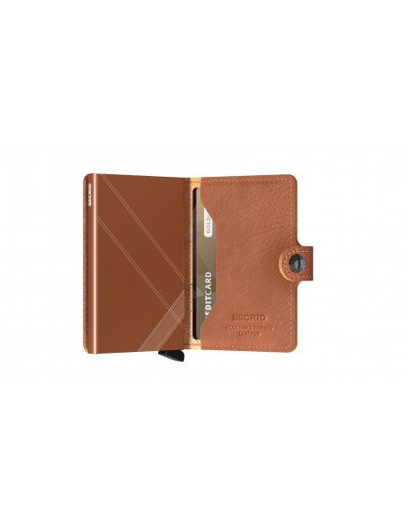 SECRID Cartera Miniwallet Stitch Linea Caramello