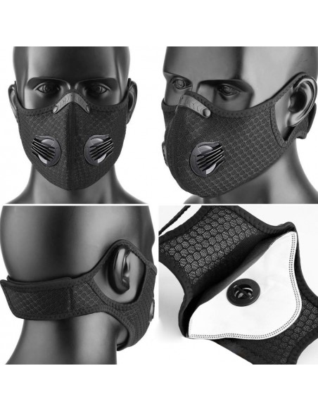 MASCARILLA DEPORTIVA ADAPTABLE CON FILTRO FUCSIA
