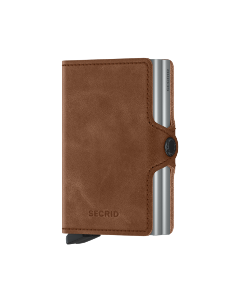 SECRID Cartera Twinwallet Vintage Cognac Silver