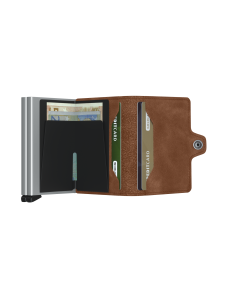 SECRID Cartera Twinwallet Vintage Cognac Silver