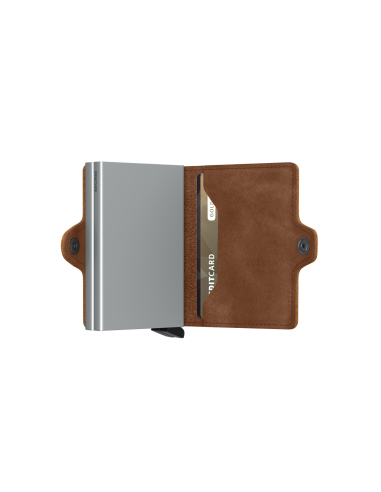 SECRID Twinwallet Vintage Cognac Silver