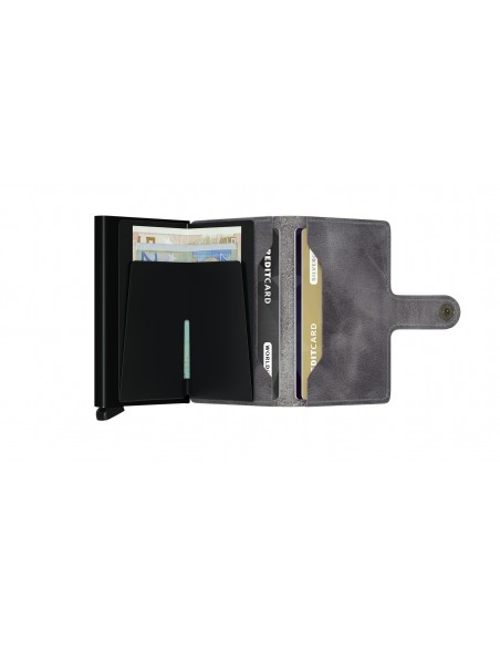 SECRID Cartera Miniwallet Vintage Grey Black