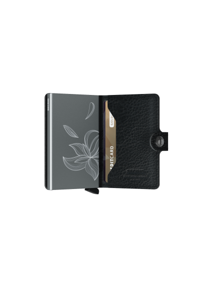 SECRID MINIWALLET STITCH MAGNOLIA BLACK