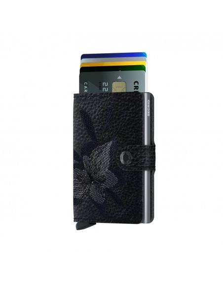 SECRID MINIWALLET STITCH MAGNOLIA BLACK