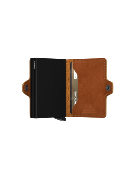 SECRID TWINWALLET PERFORATED COGNAC
