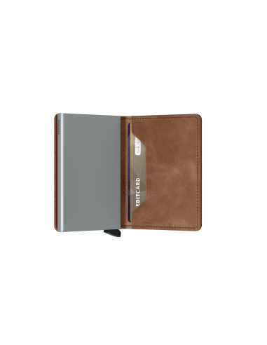 SECRID SLIMWALLET VINTAGE COGNAC-SILVER